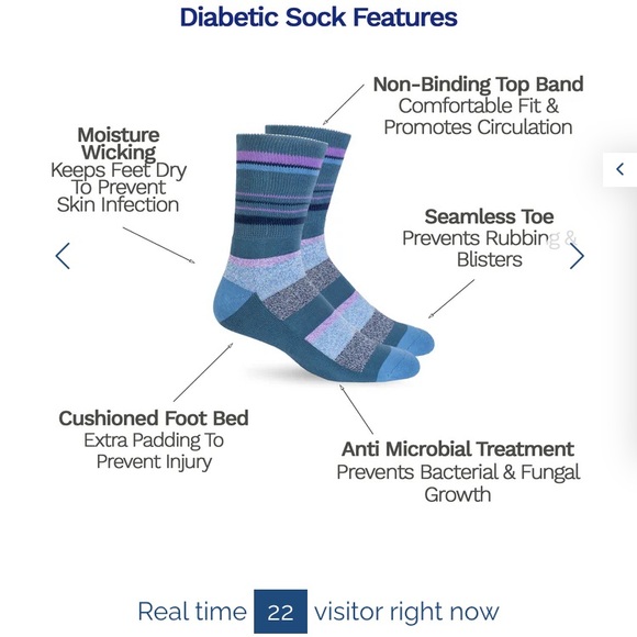 Diabetic Socks- 2 pairs - Picture 3 of 5